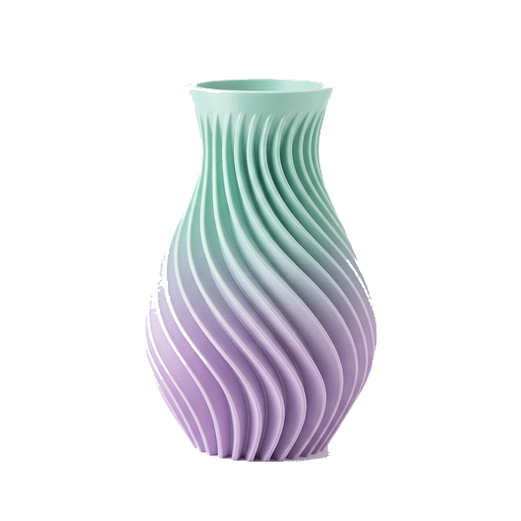 Jarrón Nórdico Espiral 3D