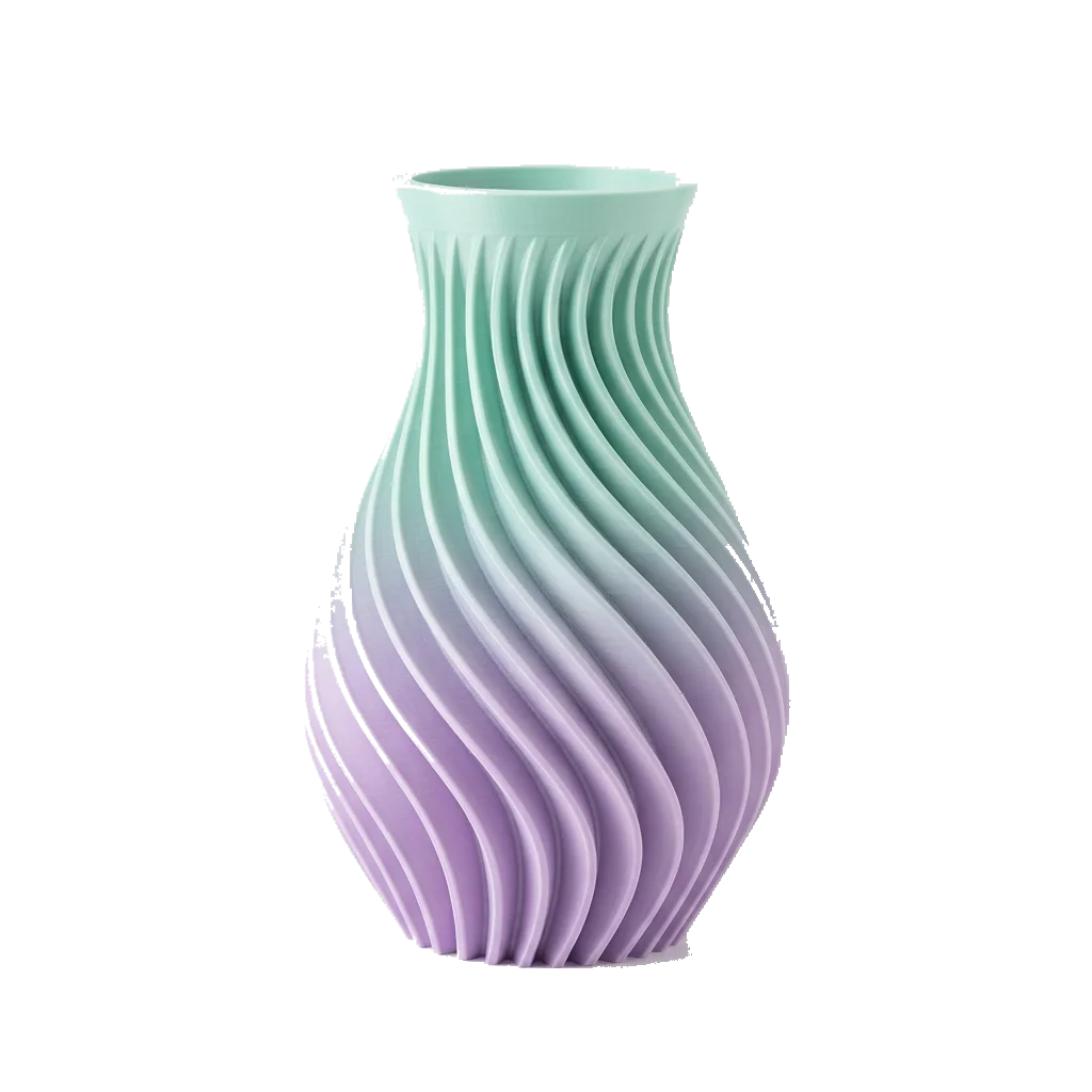 Jarrón Nórdico Espiral 3D