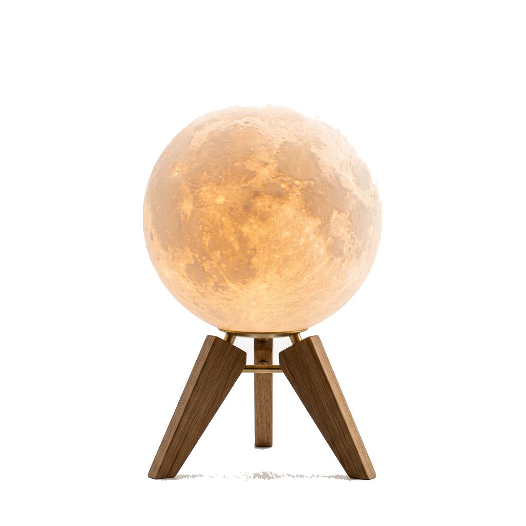Lámpara Lunar Texturizada 3D