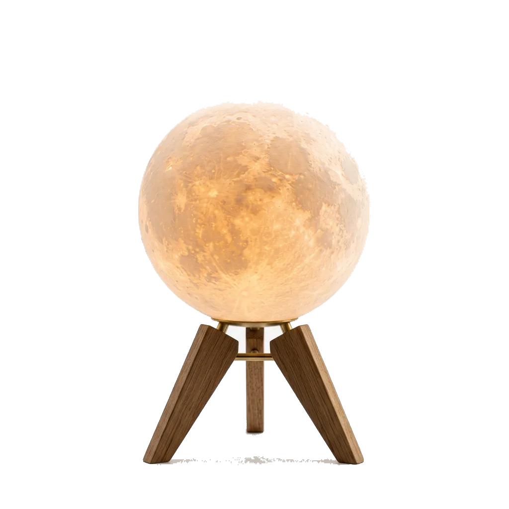 Lámpara Lunar Texturizada 3D