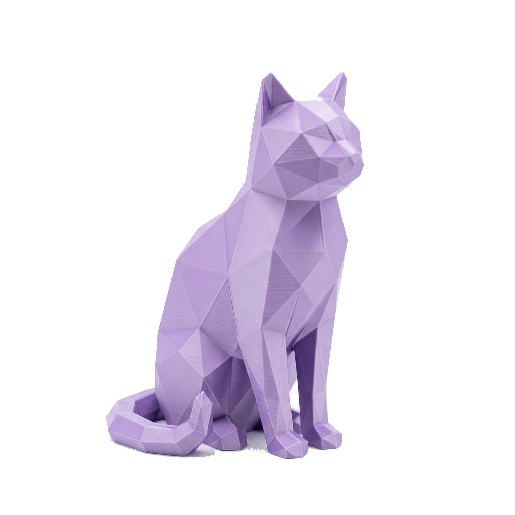 Gatito Low-Poly Geométrico 3D